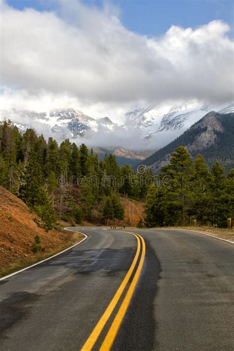 Road Through Rocky Mountain National Park Stock Photo Image Of Peaks