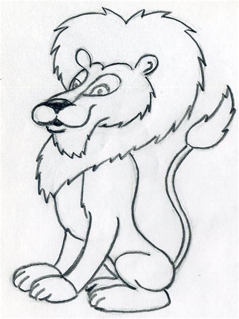 How to draw lion head. How To Draw Cartoon Lion in few easy steps.