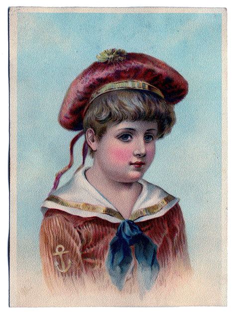 Vintage Clip Art Darling Victorian Sailor Boy The Graphics Fairy