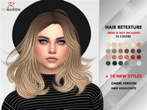 The Sims Resource Leahlillith` Sybil Hair Retextured By Remaron Sims