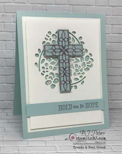 Hold On To Hope With Cross Of Hope Thinlits Religious Card