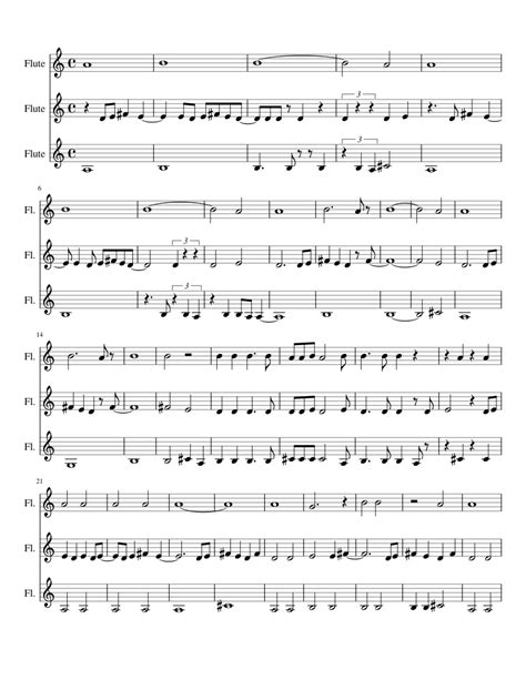 This Is Gospel Bottle Music Sheet Music For Flute Mixed Trio