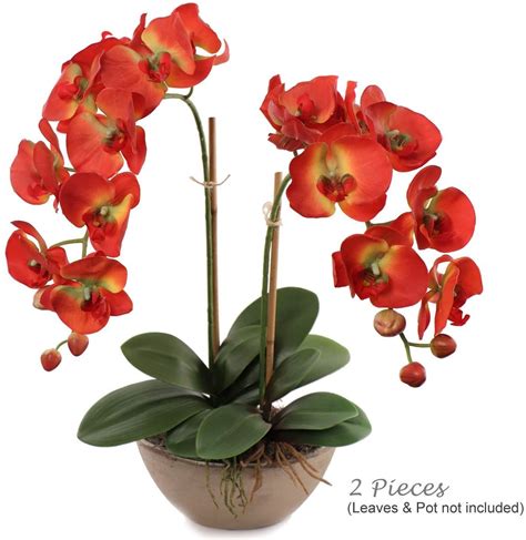 Artificial Real Touch Silk Phalaenopsis Orchid 9 Flowers 3 Buds 34 2