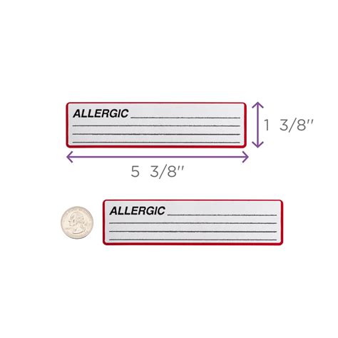 Allergic Alert Label For Medical Charts Carstens