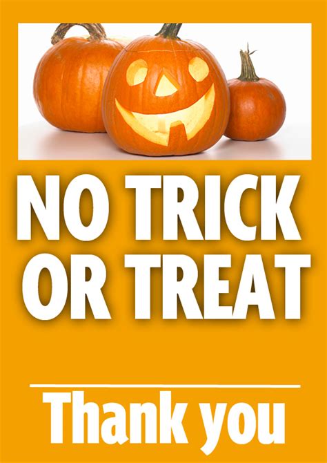 Halloween Hater Download Our No Trick Or Treat Poster For A Peaceful