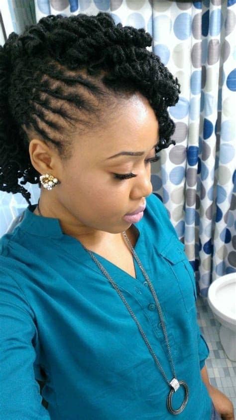 See more ideas about natural hair styles, locs hairstyles, hair styles. Rods Set with Side Flat Twist Locs Hairstyle | Natural ...