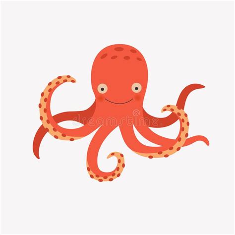 Illustration Of Cartoon Octopus Vector Vector Illustration Octopus