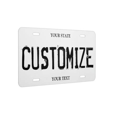 Make Your Own Vanity License Plate For Your Car Zazzle