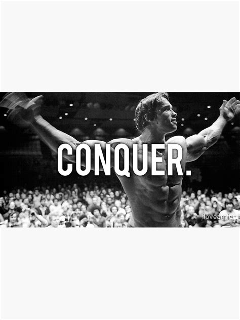 Conquer Arnold Poster Poster For Sale By Ilovearnie Redbubble