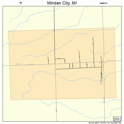 Minden City Michigan Street Map 2654560