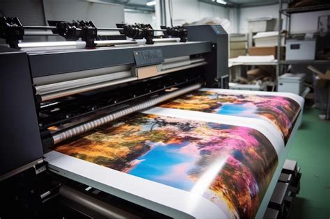 Premium Photo Large Format Printing Machine In Operation Industry