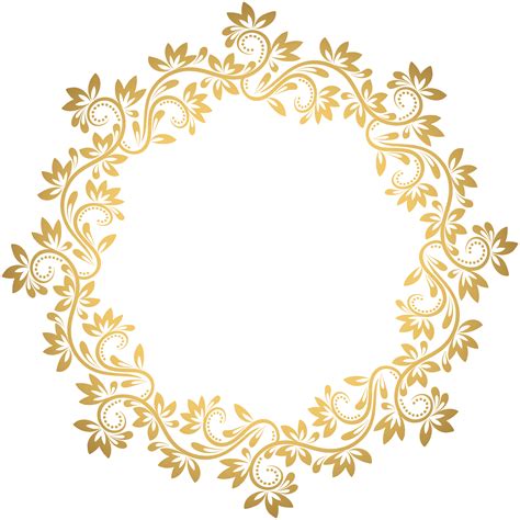 Gold Clip Art Gold Deco Round Border Png Transparent Clip Art Png