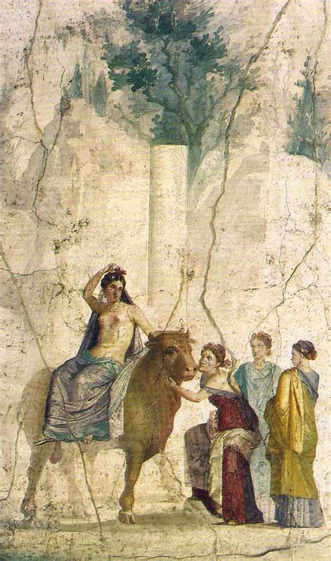 Europa And The Bull Fresco In Pompeii 1st Century Ad Roman Imperial