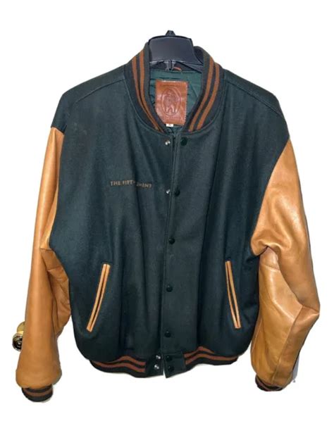 Columbia Pictures Vintage Leather Wool Varsity Letterman Jacket Cast