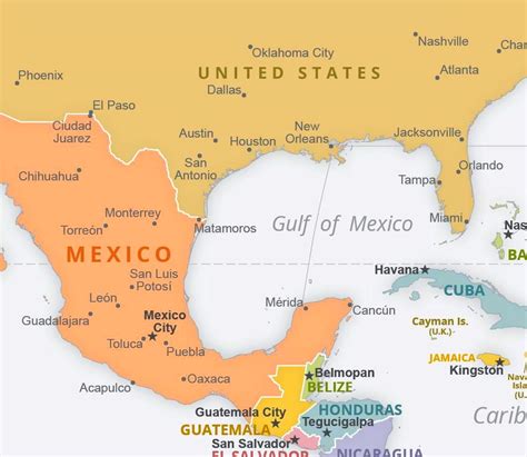 Gulf Of Mexico Political Map Ontheworldmap