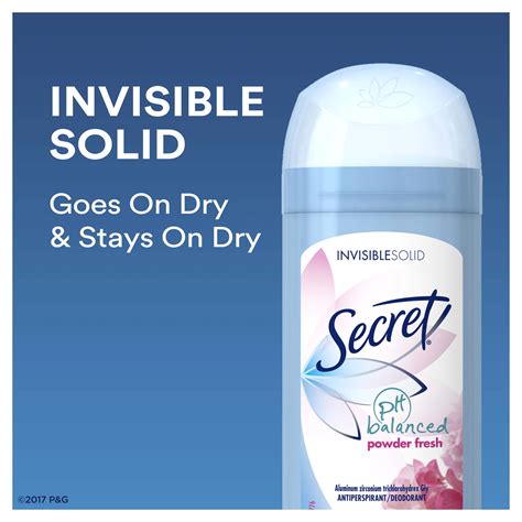 Secret Invisible Solid Antiperspirant And Deodorant Powder Fresh Scent