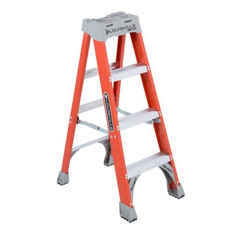 Louisville Ladder 4 Ft Fiberglass Step Ladder 300 Lbs Load Capacity