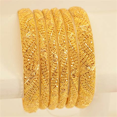 22k Gold Bangles Designs Price Dubai Nigerian Gold Bangles Women 6pcs