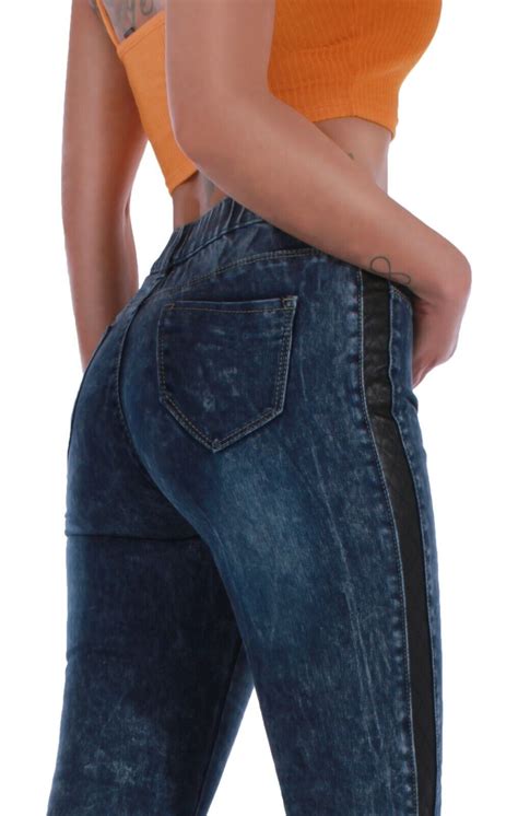 Damen Jeans Hose Skinny Hüft Stretch Low Waist Jeggings Röhrenjeans Slim A155 Ebay