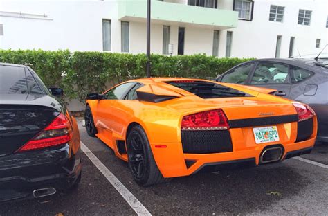 Exotic Cars On The Streets Of Miami Lamborghini Murcielago South Beach