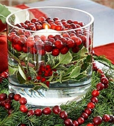 Cranberries And Holly Cranberry Centerpiece Christmas Centerpieces