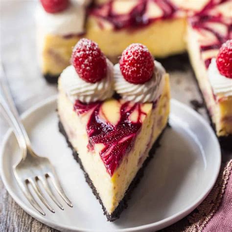 It's dense and moist & has a beautiful raspberry swirl in the middle. White Chocolate Raspberry Cheesecake: OMG wow!! This was so goo… | White chocolate raspberry ...