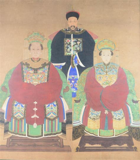 Sold Price Chinese Ancestor Portrait 19th Century 109x96cm