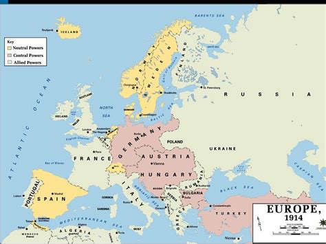 World War 1 Map Of Europe Map Of The World