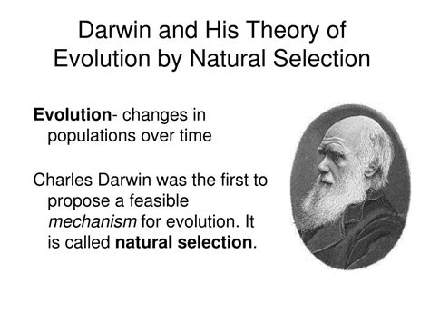 ppt darwin and his theory of evolution by natural selection powerpoint presentation id 5527537