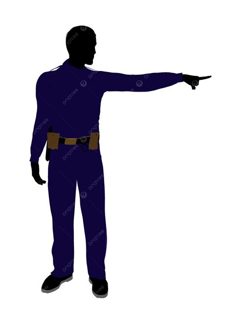 فن ضابط شرطة ذكر قانون صورة ظلية صورة ظلية ضابط شرطة مدينة Png صورة