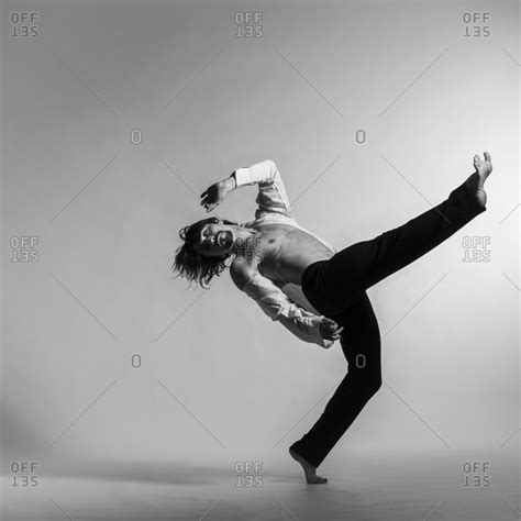 Male Ballet Dancer Kicking Up Leg Stock Photo Offset