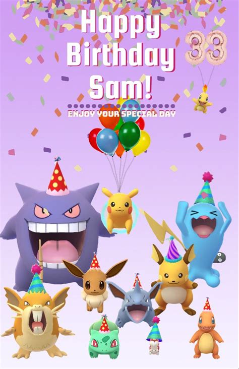 Pokemon Birthday Card Pokemon Birthday Card Pokemon Birthday