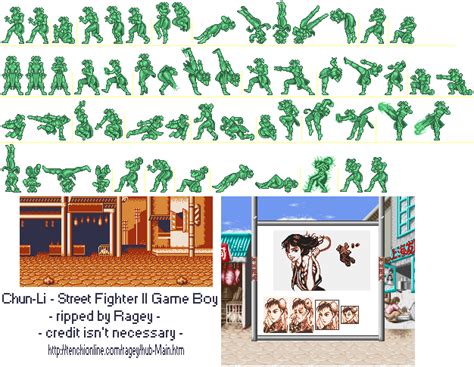 Game Boy Gbc Street Fighter 2 Chun Li The Spriters Resource