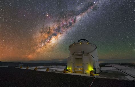Auxiliary Telescope Under The Milky Way In Uhd Небеса Ломонос Астроном