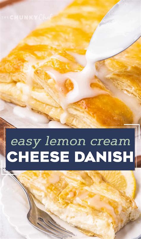 Easy Lemon Cream Cheese Danish The Chunky Chef