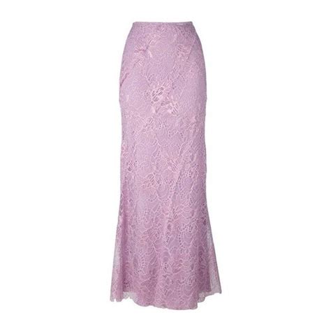 Alberta Ferretti Pink Lace Skirt 1375 Liked On Polyvore Featuring