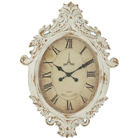 White Shabby Chic Wall Clock Good Morning Images Quotes