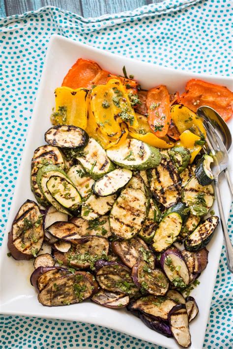The cookbook includes 120 recipes for breakfast, lunch, dinner and snacks, and they're all recipes you can get on the table without a lot of stress! Grilled Marinated Vegetables | Recipe | Grilling recipes ...