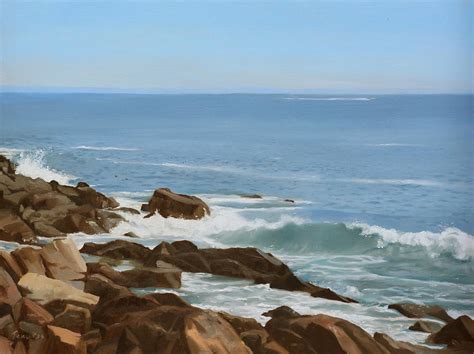 Maine Coast Painting By Linda Tenukas Fine Art America