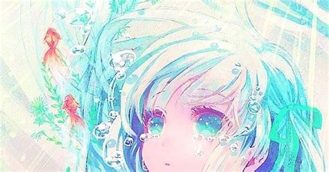 Anime Girl Underwater With Fish Anime Pinterest