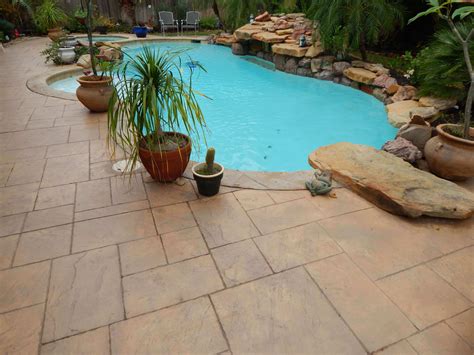 Stamped Concrete Pool Deck Allied