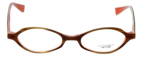 Oliver Peoples Designer Eyeglasses Carina Otpi In Brown Stripe 44mm Rx Single Vision Speert