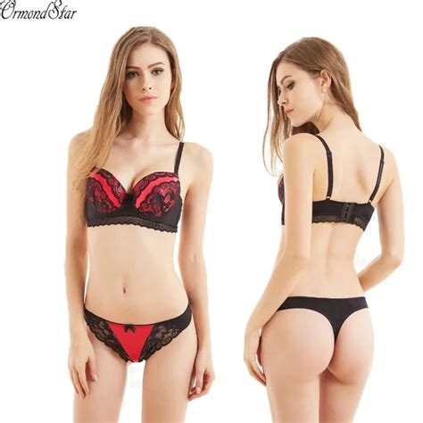 fashion new sexy lace lingerie bra set women sex bras push up and underwear plus size panties