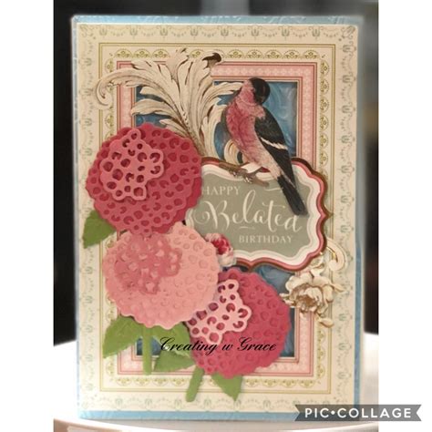 Pink Floral Happy Belated Birthday Card Etsy