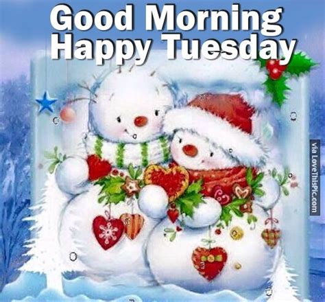 Winter Snowman Good Morning Tuesday Quote Pictures Photos And Images
