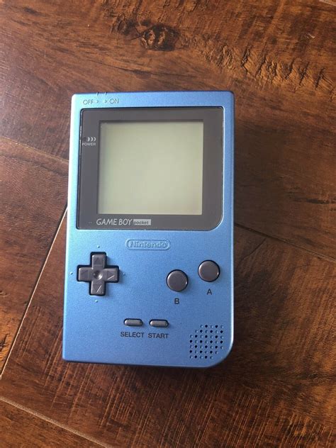 Nintendo Recreation Boy Pocket Ice Blue Metallic Mgb 001 Handheld