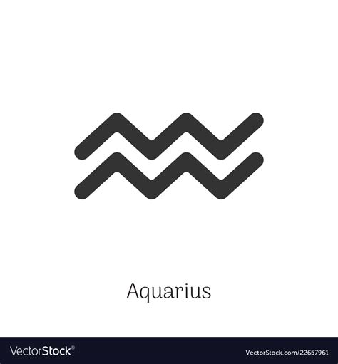Aquarius Zodiac Sign Isolated On White Background Vector Image