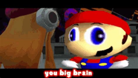 Smg4 Mario  Smg4 Mario Big Brain Discover Share Gi