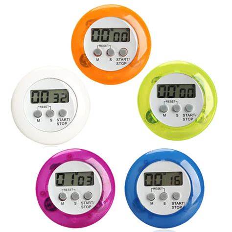 Round Magnetic Lcd Digital Kitchen Countdown Timer Alarm With Stand