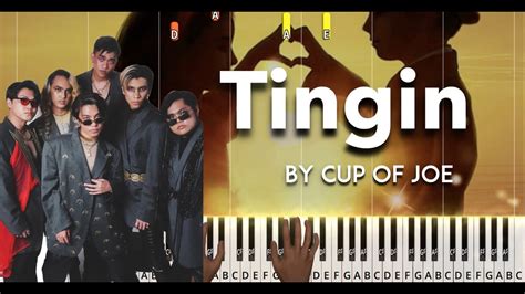 Tingin By Cup Of Joe Piano Cover Sheet Music Lyrics Youtube